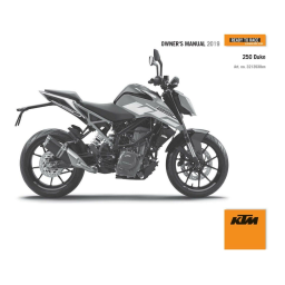 KTM 250 Duke EU 2019 Naked Bike Manuel utilisateur | Fixfr
