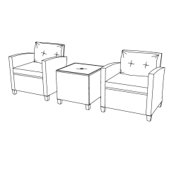 Manuel utilisateur Costway HW68667 - Ensemble 3 pièces en rotin | Fixfr