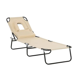 Outsunny 84B-392NU 2-in-1 Folding Patio Lounge Chair Mode d'emploi | Fixfr