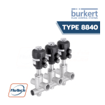 Burkert 8840 Modular process valve cluster Manuel utilisateur