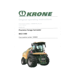 Krone BiG X 880 (BX404-30) Mode d'emploi | Fixfr