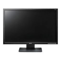 Acer V223W Monitor Manuel utilisateur | Fixfr