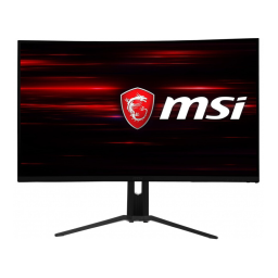MSI Optix MAG321CQR monitor Manuel utilisateur | Fixfr