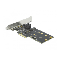 DeLOCK 90499 3 port SATA and 2 slot M.2 Key B PCI Express x4 Card - Low Profile Form Factor Fiche technique | Fixfr