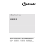 Bauknecht GSI 5599/1 G IX Dishwasher Manuel utilisateur