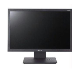 Acer V183HV Monitor Manuel utilisateur | Fixfr