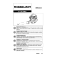 McCulloch BVM 240 24cc Manuel utilisateur