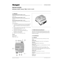 Swegon TBLZ-1/2-1-4-41 Mode d'emploi | Fixfr
