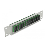 DeLOCK 66792 10&Prime; Fiber Optic Patch Panel 12 Port SC Duplex green 1U grey Fiche technique