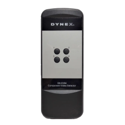 Dynex DX-CVS4 Component Video Switch Manuel utilisateur | Fixfr