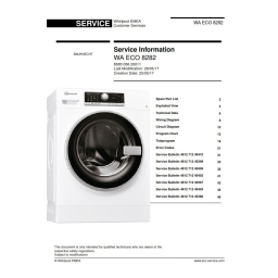 Bauknecht WA ECO 8282 Washing machine Manuel utilisateur | Fixfr