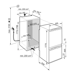 Liebherr ICNdi 5173 Peak Combiné réfrigérateur/congélateur intégrable avec EasyFresh et NoFrost Mode d'emploi | Fixfr