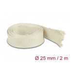 DeLOCK 20895 Braided Sleeve made of nomex fibers 2 m x 25 mm white Fiche technique