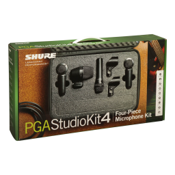 Shure PGAkit Studio Microphone Kit Mode d'emploi | Fixfr