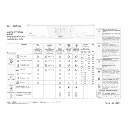 Whirlpool AWZ 865 Dryer Manuel utilisateur | Fixfr