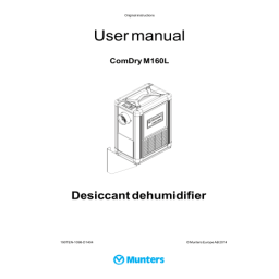 Manuel Munters ComDry M160L | Chat IA & PDF | Fixfr