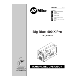 Miller BIG BLUE 400X PRO CE CAT/KUBOTA Manuel du propriétaire | Fixfr