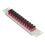 DeLOCK 66795 10&Prime; Fiber Optic Patch Panel 12 Port SC Duplex violet 1U grey Fiche technique