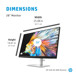 HP U28 4K HDR Monitor Manuel utilisateur | Fixfr