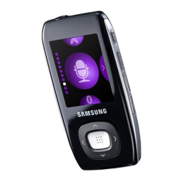 Samsung YP-T9JQP Manuel utilisateur | Fixfr