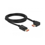 DeLOCK 87063 DisplayPort cable male straight to male 90&deg; right angled 8K 60 Hz 2 m Fiche technique