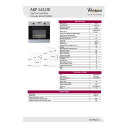 Whirlpool AKP 145/IX Manuel utilisateur | Fixfr