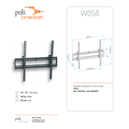 Poli Bracket UNI1000 Fiche technique | Fixfr