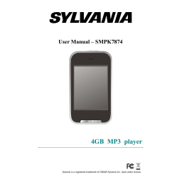 Sylvania SMPK 7874 Manuel utilisateur | Fixfr