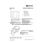 Bauknecht EKAH 5460 IN Hob Manuel utilisateur