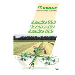 Krone Swadro 700, Swadro 800/26, Swadro 900 Mode d'emploi | Fixfr