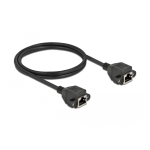 DeLOCK 87009 Network Extension Cable S/FTP RJ45 jack to RJ45 jack Cat.6A 1 m black Fiche technique