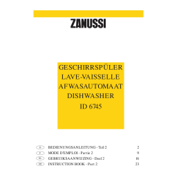 Zanussi ZDF6745 Manuel utilisateur | Fixfr