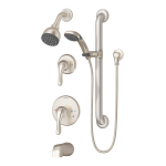 Symmons S-9606-PLR-1.5-STN Origins Temptrol Single-Handle 1-Spray Tub and Shower Faucet with Hand Shower in Satin Nickel (Valve Included) sp&eacute;cification