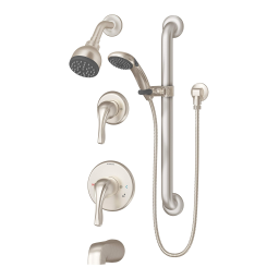 Symmons S-9606-PLR-1.5-STN Origins Temptrol Single-Handle 1-Spray Tub and Shower Faucet with Hand Shower in Satin Nickel (Valve Included) spécification | Fixfr