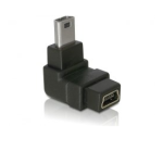 DeLOCK 65097 Adapter USB-B mini 5pin male to female 90&deg;angled Fiche technique