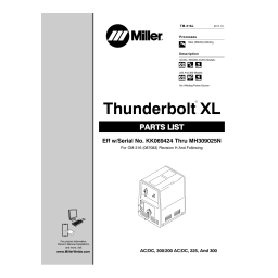 Miller THUNDERBOLT XL 300/200 AC/DC Manuel utilisateur | Fixfr
