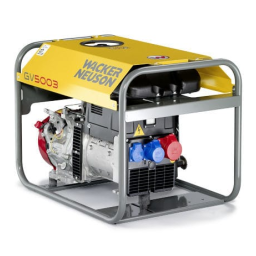 Wacker Neuson GV2500A Portable Generator Manuel utilisateur | Fixfr