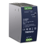 Trendnet TI-S24052 240W, 52V DC, 4.61A AC to DC DIN-Rail Power Supply Fiche technique