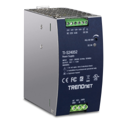 Trendnet TI-S24052 240W, 52V DC, 4.61A AC to DC DIN-Rail Power Supply Fiche technique | Fixfr