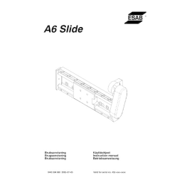 ESAB A6 Slide Manuel utilisateur | Fixfr