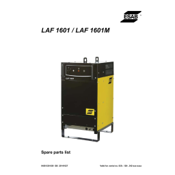 ESAB LAF 1601 / LAF 1601M Manuel utilisateur | Fixfr