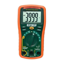 Extech Instruments EX320 8 Function Mini MultiMeter   Non-Contact Voltage Detector Manuel utilisateur | Fixfr