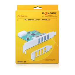 DeLOCK 89316 PCI Express Card > 4 x external USB 3.0 Fiche technique | Fixfr