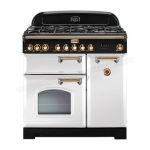 Falcon DELUX90 MIXT BLANC LAITON Piano de cuisson mixte Manuel utilisateur