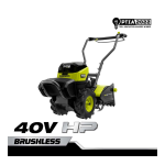 Ryobi RY40720VNM 40V HP BRUSHLESS 18&quot; REAR TINE TILLER Manuel du propri&eacute;taire