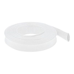 DeLOCK 20806 Braided Sleeve stretchable 10 m x 25 mm white Fiche technique | Fixfr