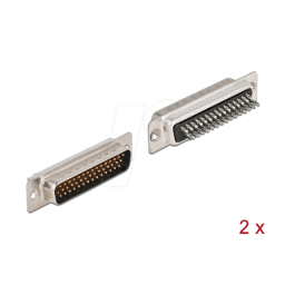 DeLOCK 66707 D-Sub HD 44 pin male metal, solder version, 2 pieces Fiche technique | Fixfr