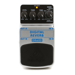 Behringer DR600 Manuel utilisateur | Fixfr