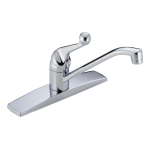 Delta Classic Single-Handle Standard Kitchen Faucet in Chrome with Fittings Manuel utilisateur