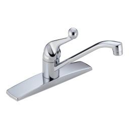 Delta Classic Single-Handle Standard Kitchen Faucet in Chrome with Fittings Manuel utilisateur | Fixfr